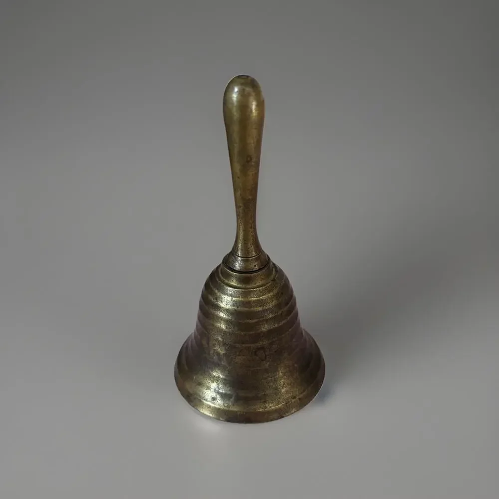 VTG Small Brass Bell Ribbed Farmhouse Boho Cottage 3.75